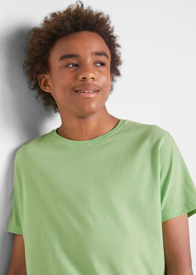 Camiseta para niños (3 unidades) Verde agua oscuro/menta suave/blanco
